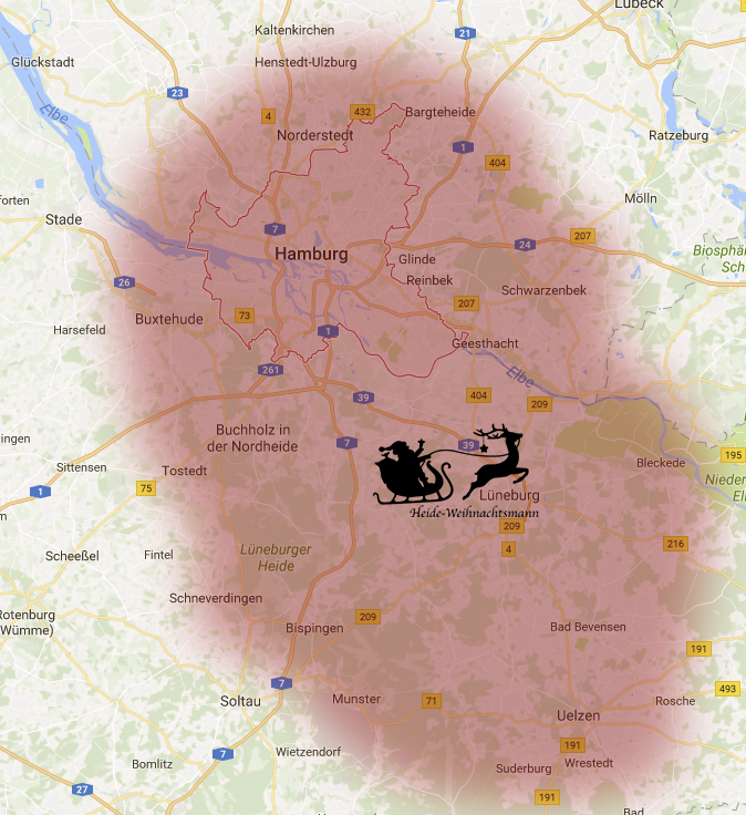 Hamburg Einzugsgebiet Karte
